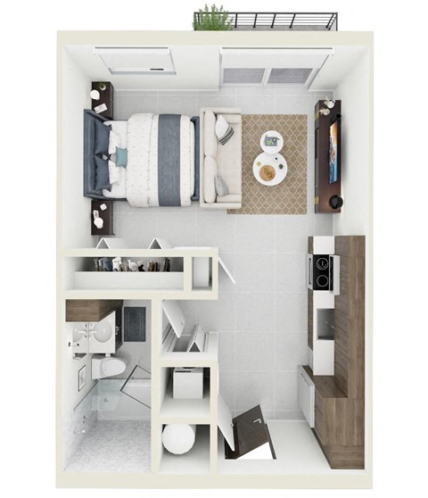 E1 floor plan at Westgate on University in Lauderhill, FL